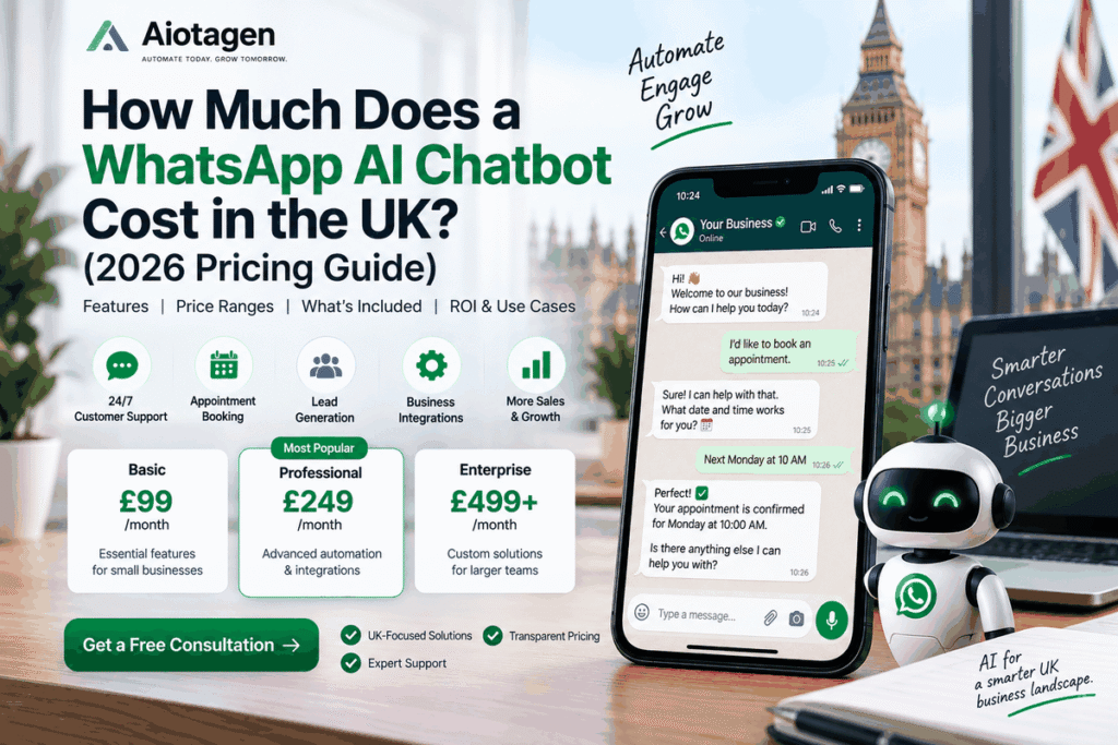 WhatsApp AI chatbot cost in the UK 2026 pricing guide