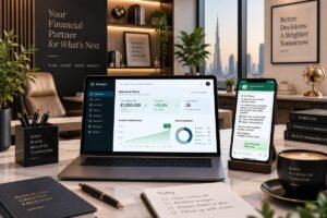 AI automation financial advisors 2026 showing client portfolio dashboard and annual review automation — Aiotagen