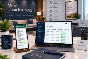 AI automation insurance agency 2026 showing renewal automation and WhatsApp reminders — Aiotagen