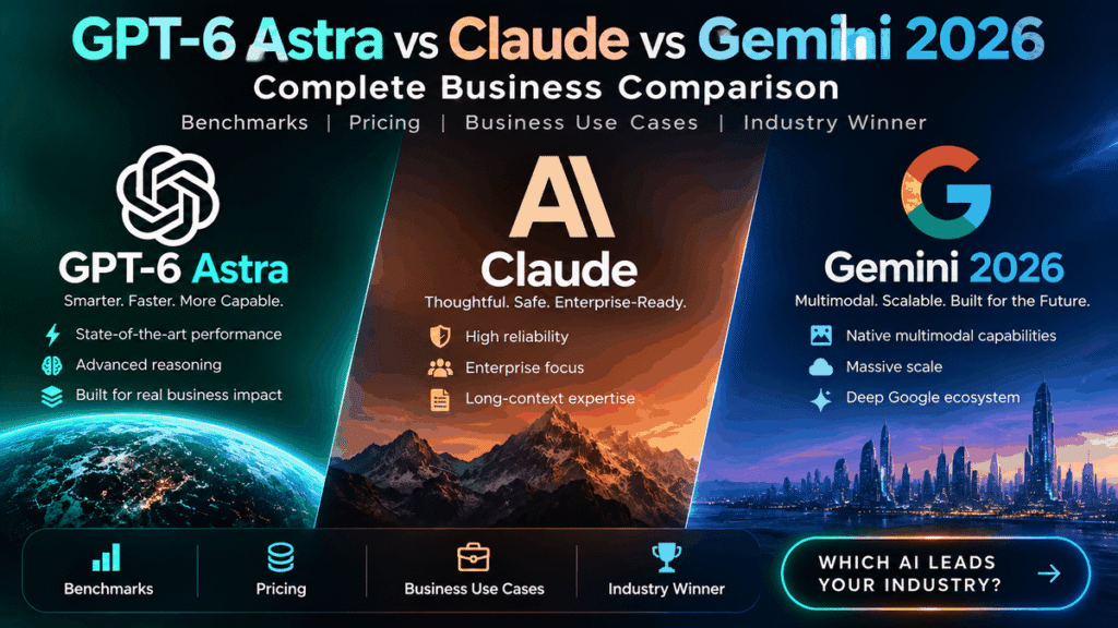 GPT-6 vs Claude vs Gemini AI model comparison